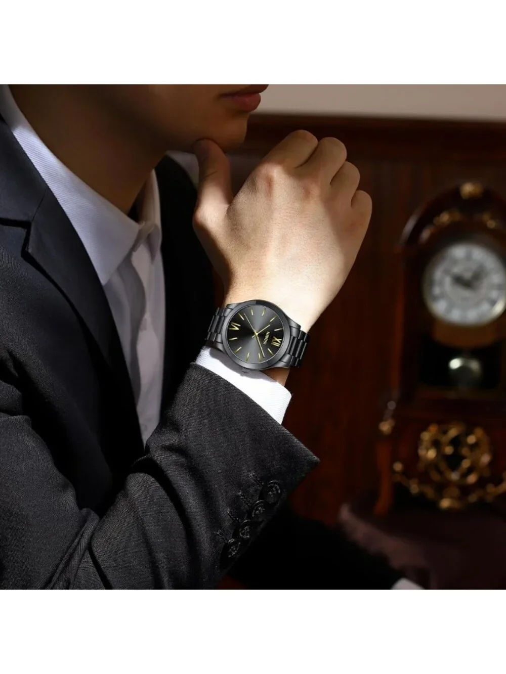 Stylish Men's Analog Quartz Watch - Waterproof, Minimalist, Ultra Thin Design